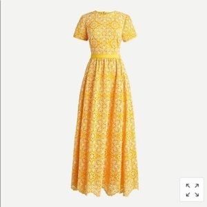 J. Crew Maxi Dress in Golden Eyelet